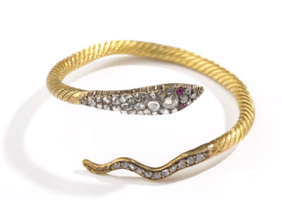 Bracelet époque milieu XIXe siècle en or et diamants