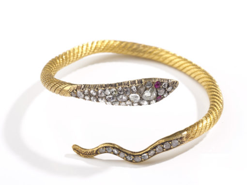 Bracelet époque milieu XIXe siècle en or et diamants