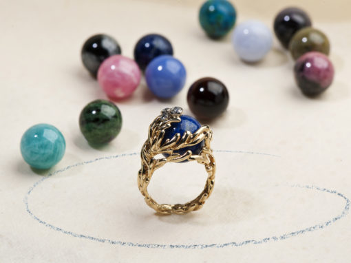 Bague Gilbert Albert, boules interchangeables